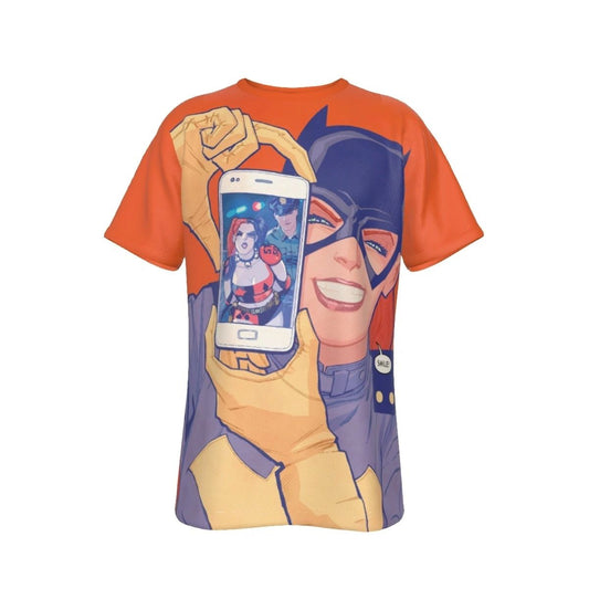 BATGIRL TAKES PIC HARLEY QUINN COVER ALL OVER PRINT SHIRT AND TANK TOP