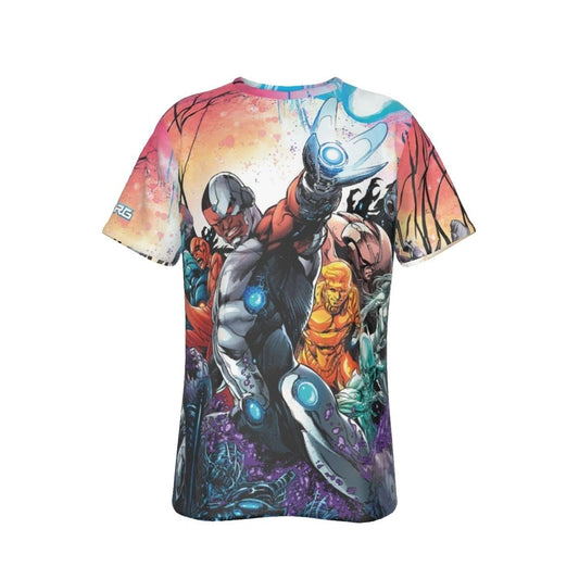 CYBORG WITH METAL MEN COVER ALL OVER PRINT SHIRT AND TANK TOP
