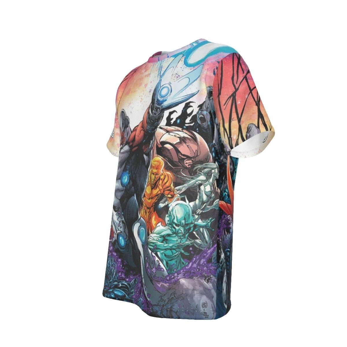 CYBORG WITH METAL MEN COVER ALL OVER PRINT SHIRT AND TANK TOP