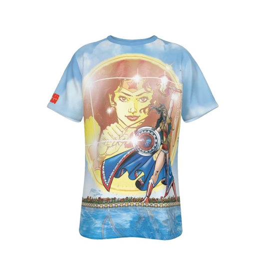 WONDER WOMAN WARRIOR PRINCESS COVER ALL OVER PRINT SHIRT AND TANK TOP