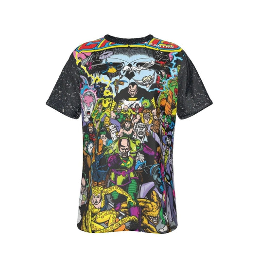 CRISIS ON INFINITIE EARTHS VILLAINS COVER ALL OVER PRINT SHIRT AND TANK TOP