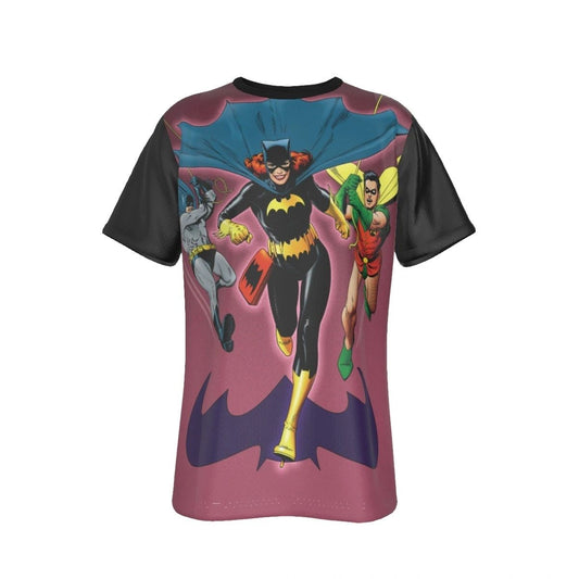 BATMAN BATGIRL AND ROBIN COVER ALL OVER PRINT SHIRT AND TANK TOP - BOLLAND ART