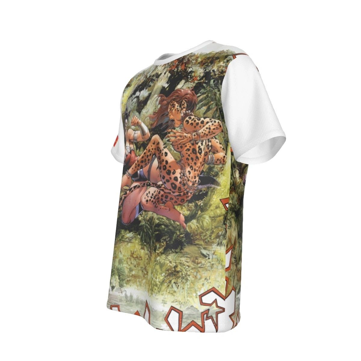 WONDER WOMAN CHEETAH COVER ALL OVER PRINT SHIRT AND TANK TOP TONY DANIELS ART