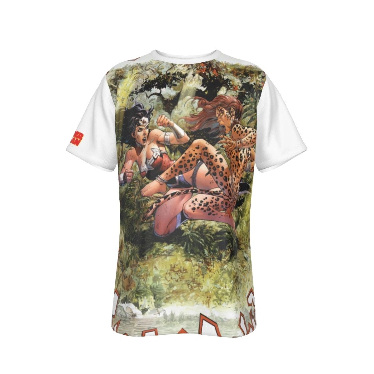 WONDER WOMAN CHEETAH COVER ALL OVER PRINT SHIRT AND TANK TOP TONY DANIELS ART