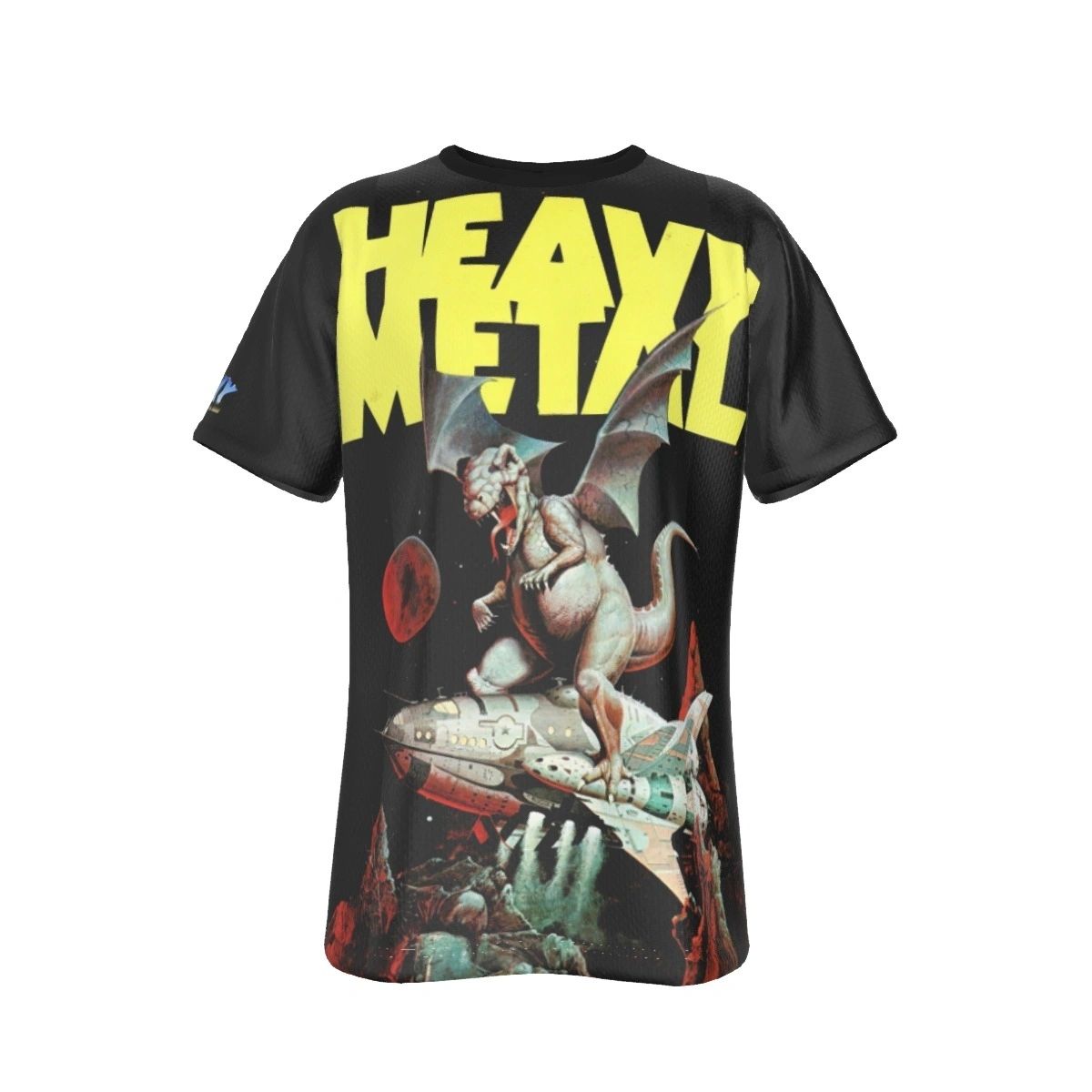 HEAVY METAL ROCKET DINO ALL OVER PRINT SHIRT AND TANK TOP