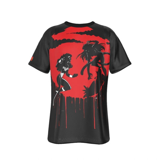 WONDER WOMAN CHEETAH SILHOUETTE ALL OVER PRINT SHIRT AND TANK TOP -