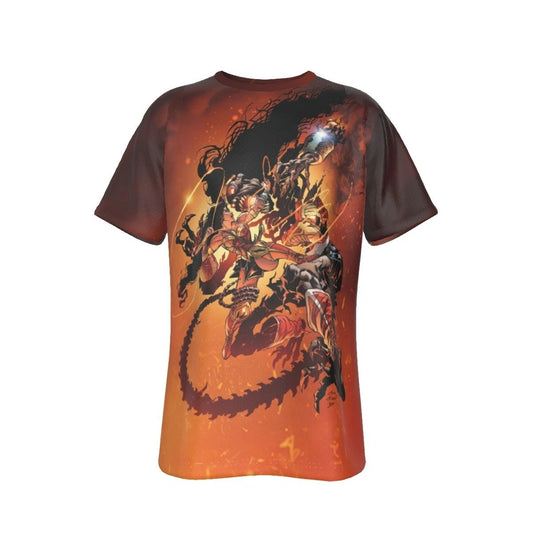 WONDER WOMAN VS DARK NIGHT METAL WW ALL OVER PRINT SHIRT AND TANK TOP -