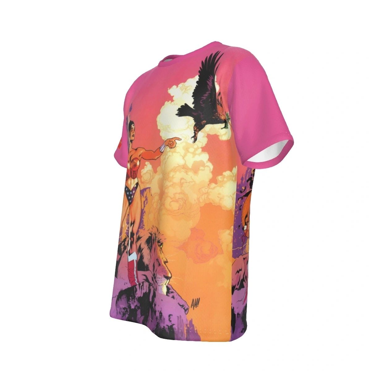 WONDER WOMAN BEASTS ALL OVER PRINT SHIRT AND TANK TOP - ADAM HUGHS ART