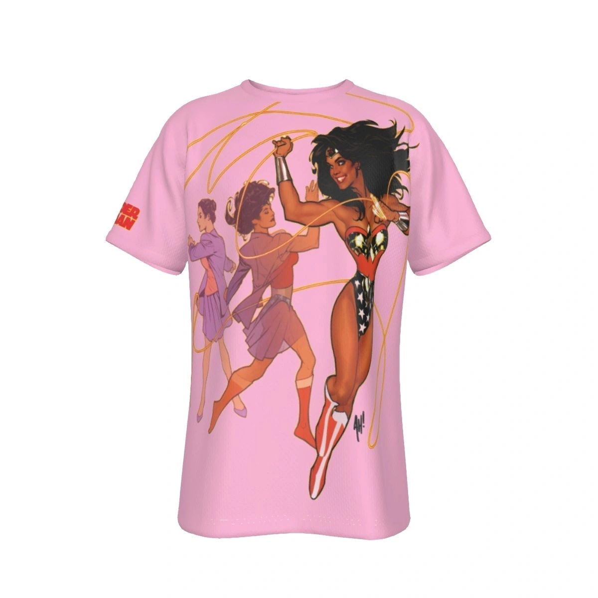WONDER WOMAN LASSO ALL OVER PRINT SHIRT AND TANK TOP - ADAM HUGHS ART