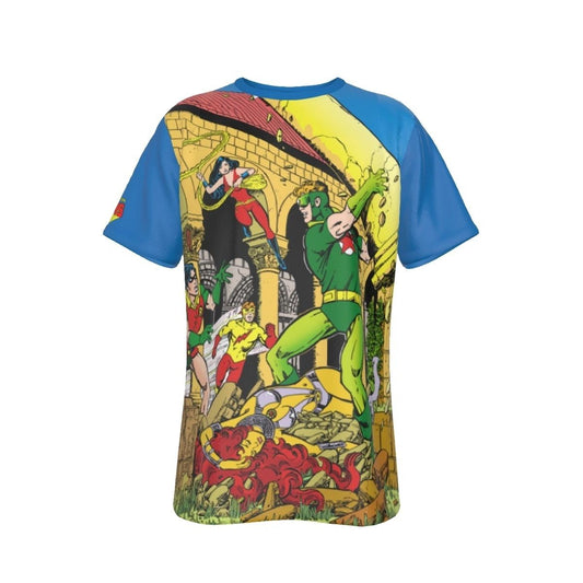NEW TEEN TITANS 49 COVER ALL OVER PRINT SHIRT AND TANK TOP - RED STAR - PEREZ