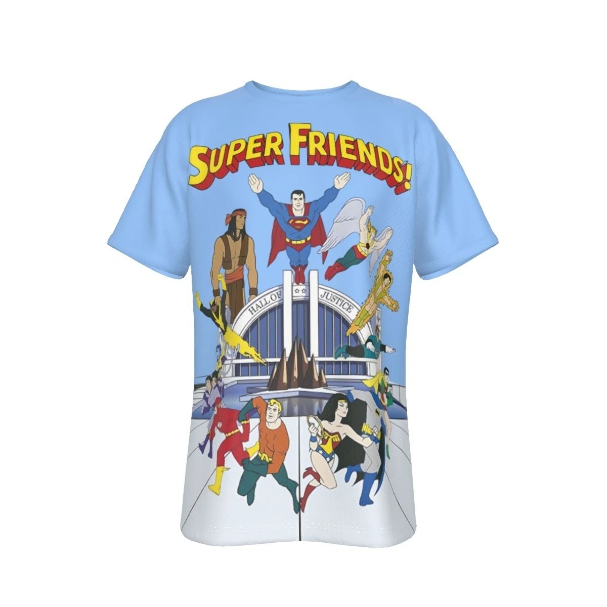SUPERFRIENDS POSTER ALL OVER PRINT SHIRT AND TANK