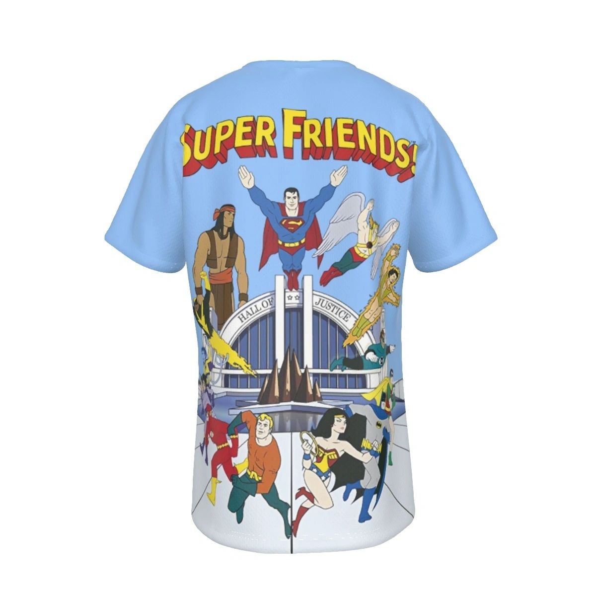 SUPERFRIENDS POSTER ALL OVER PRINT SHIRT AND TANK