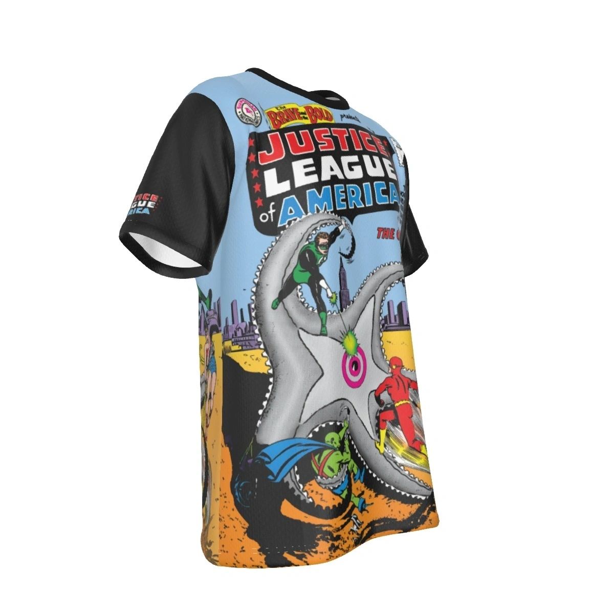 BRAVE AND THE BOLD 28 ALL OVER PRINT SHIRT AND TANK - JLA FROM THE BEGINNING 1
