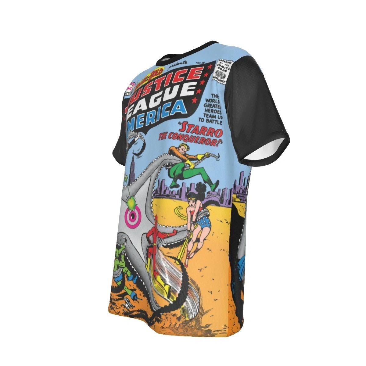 BRAVE AND THE BOLD 28 ALL OVER PRINT SHIRT AND TANK - JLA FROM THE BEGINNING 1