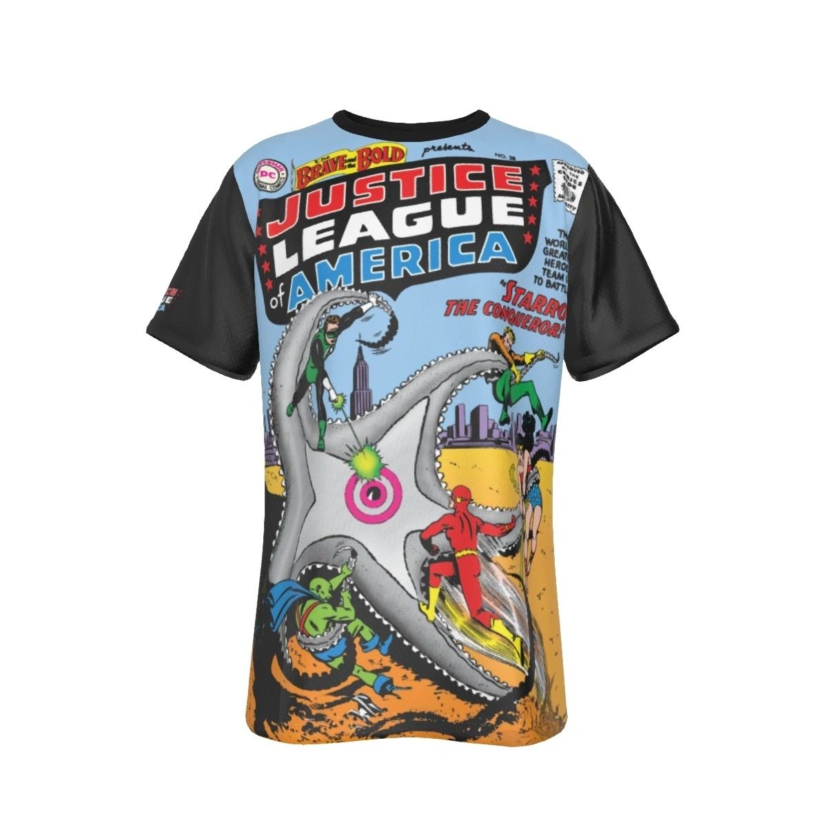 BRAVE AND THE BOLD 28 ALL OVER PRINT SHIRT AND TANK - JLA FROM THE BEGINNING 1