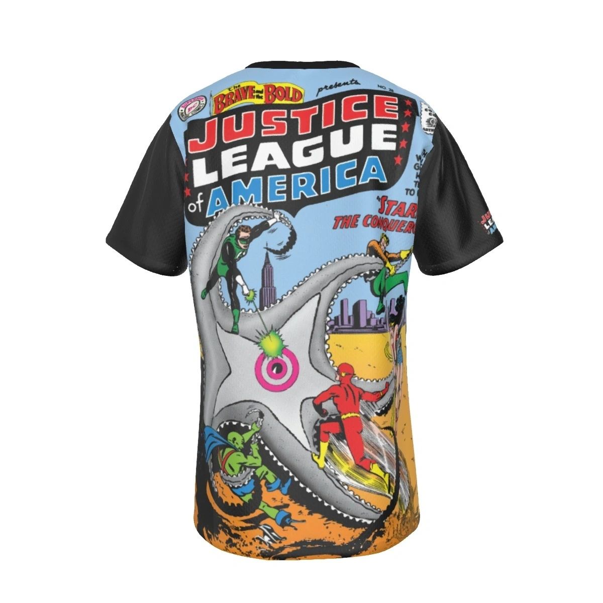 BRAVE AND THE BOLD 28 ALL OVER PRINT SHIRT AND TANK - JLA FROM THE BEGINNING 1