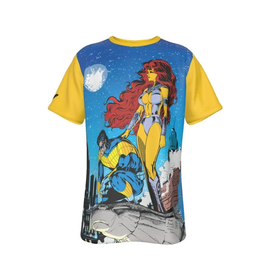 NIGHTWING STARFIRE COVER ALL OVER PRINT SHIRT AND TANK TOP - NIGHTWING