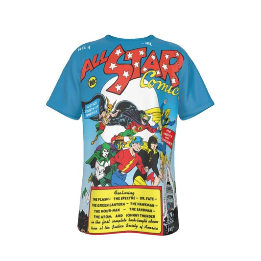 ALL STAR COMICS 4 COVER ALL OVER PRINT SHIRT AND TANK - JSA FROM THE BEGINNING 2