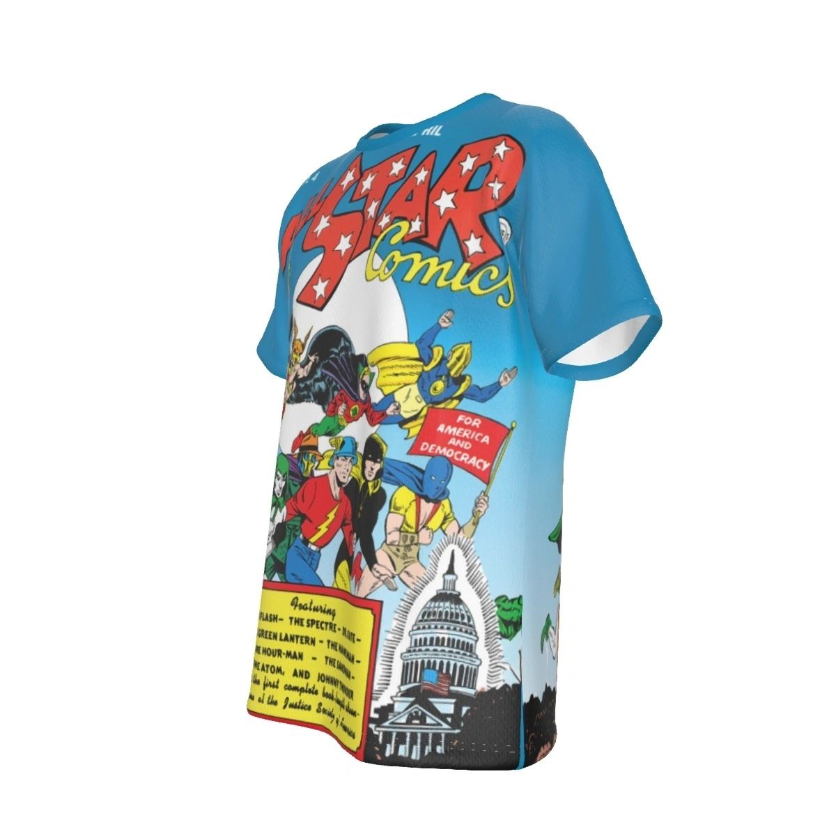 ALL STAR COMICS 4 COVER ALL OVER PRINT SHIRT AND TANK - JSA FROM THE BEGINNING 2