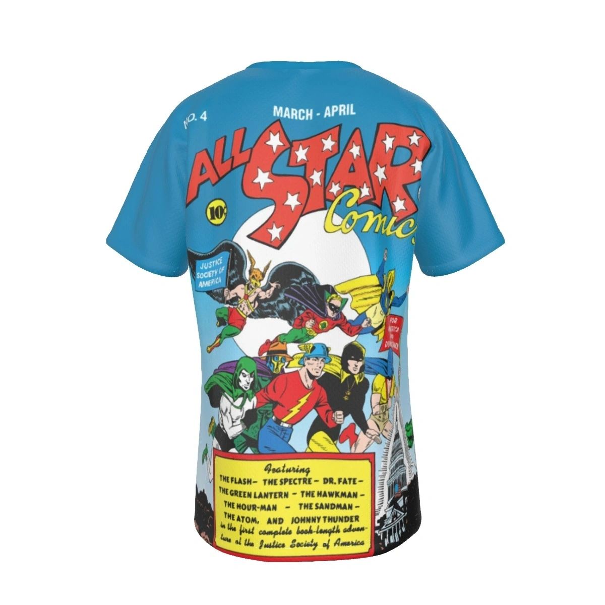 ALL STAR COMICS 4 COVER ALL OVER PRINT SHIRT AND TANK - JSA FROM THE BEGINNING 2