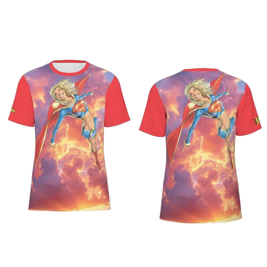 SUPERGIRL 0 FLIGHT ALL OVER PRINT SHIRT AND TANK TOP - IAN CHURCHILL ART