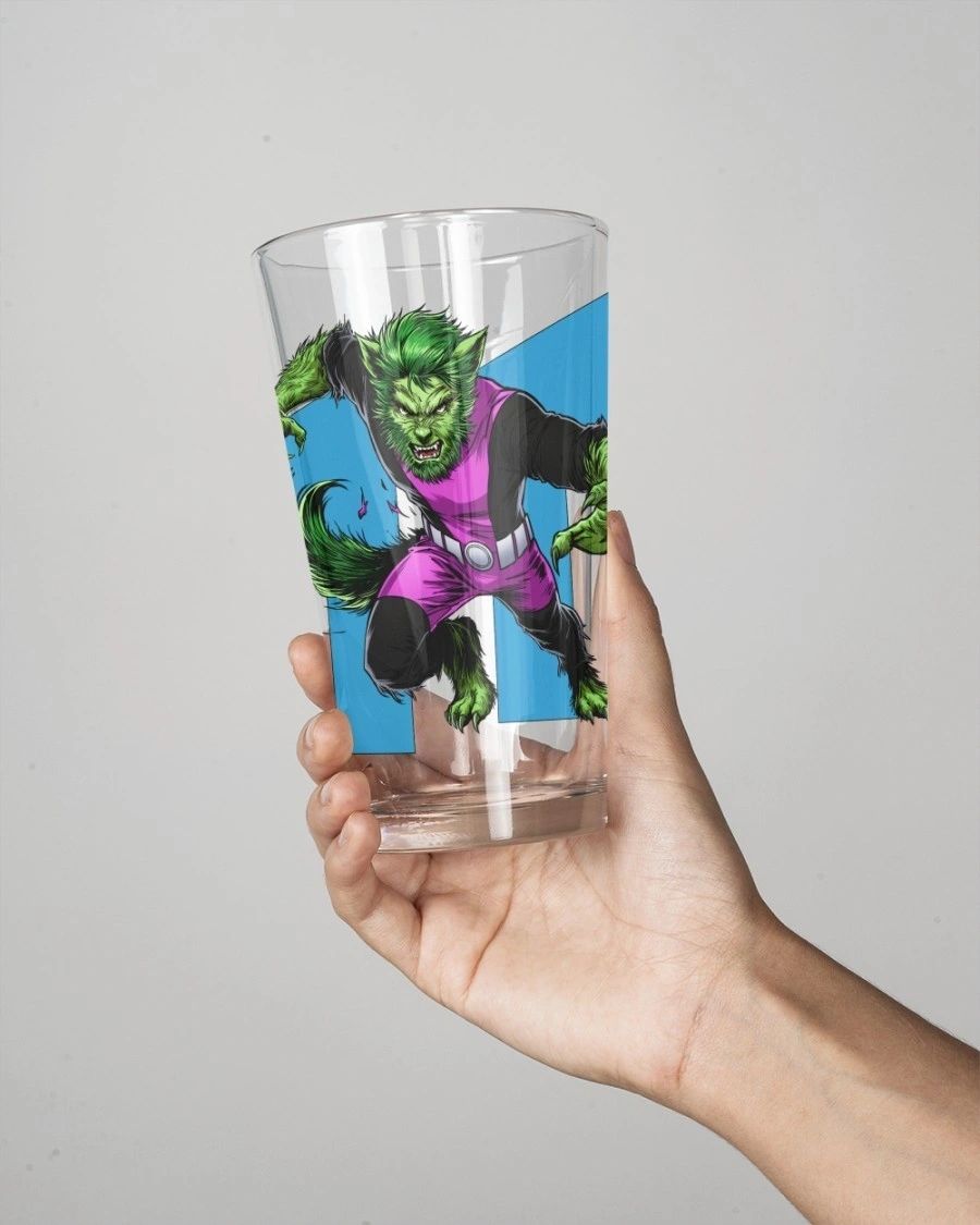 BEAST BOY CARTOON READY Pint Glass (with Free Shipping)