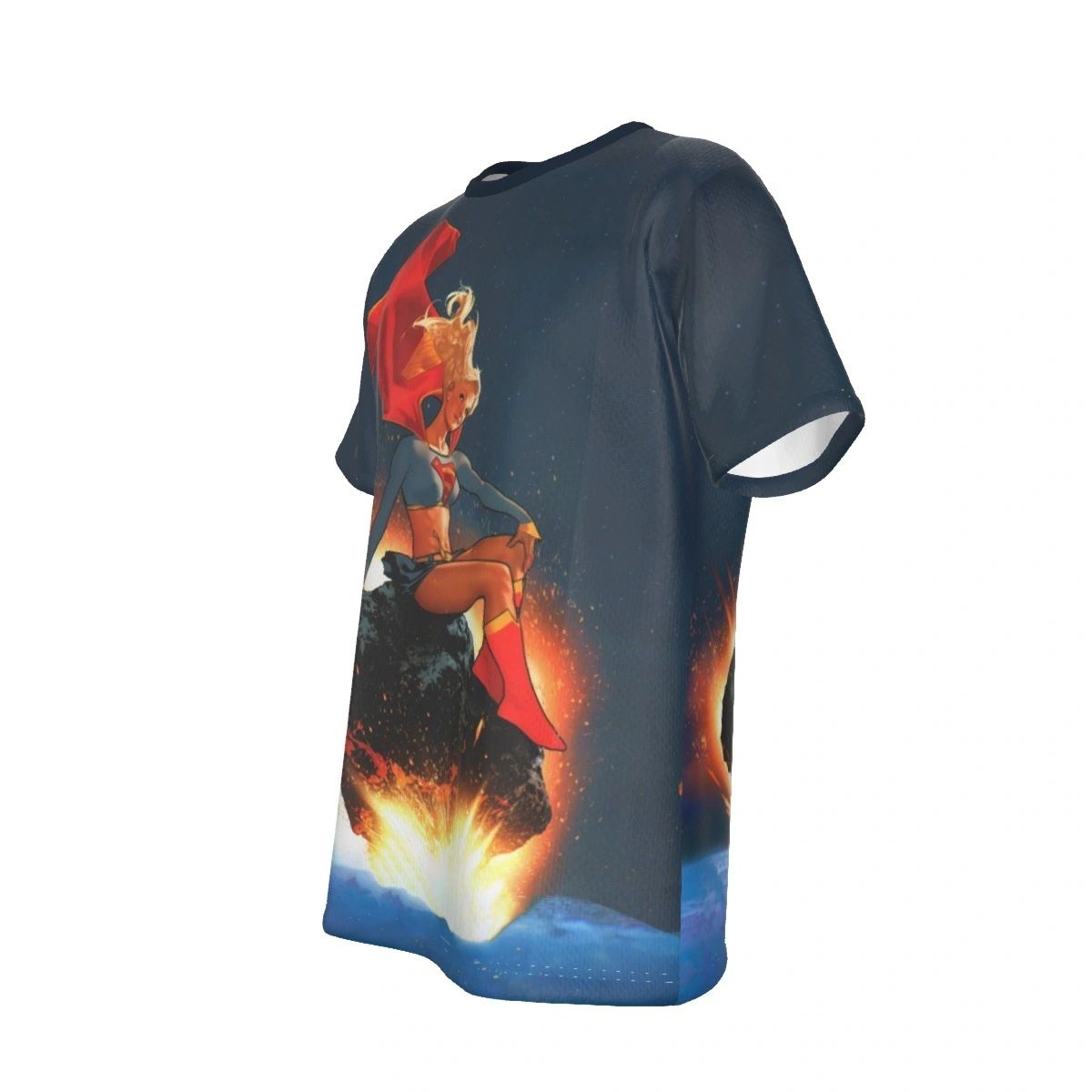 SUPERGIRL COVER ALL OVER PRINT SHIRT AND TANK - ADAM HUGHS ART