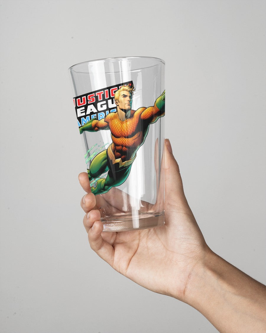 AQUAMAN READY Pint Glass (with Free Shipping) - JLA READY SERIES