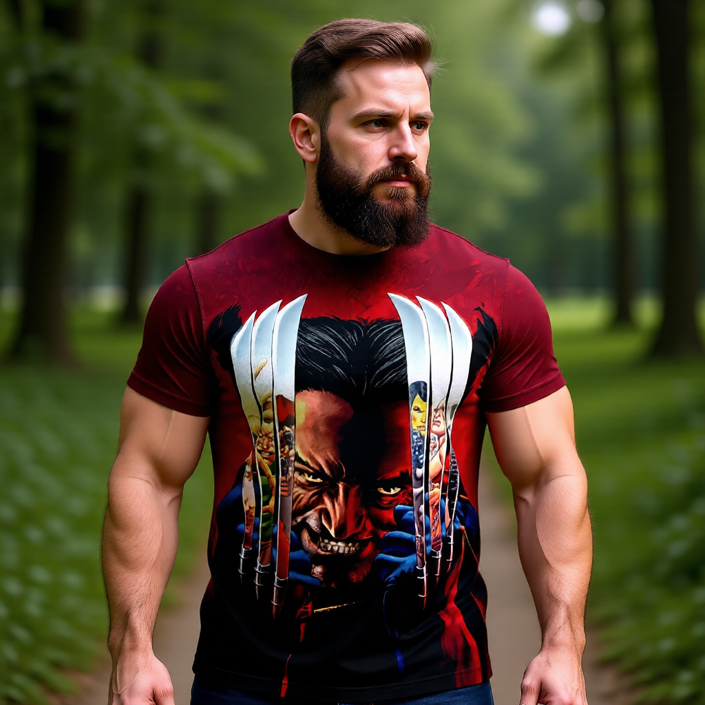 HOUSE OF M: MASTERS OF EVIL 2 OVER PRINT SHIRT AND TANK TOP - WOLVERINE
