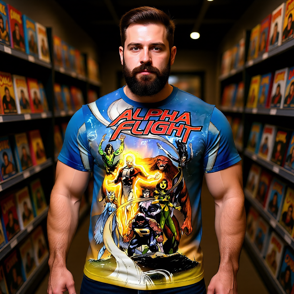 ALPHA FLIGHT FEAR ITSELF 6 OVER PRINT SHIRT AND TANK TOP