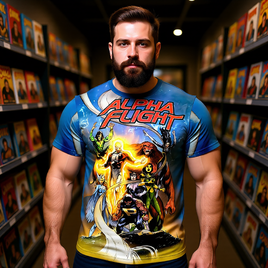 ALPHA FLIGHT FEAR ITSELF 6 OVER PRINT SHIRT AND TANK TOP