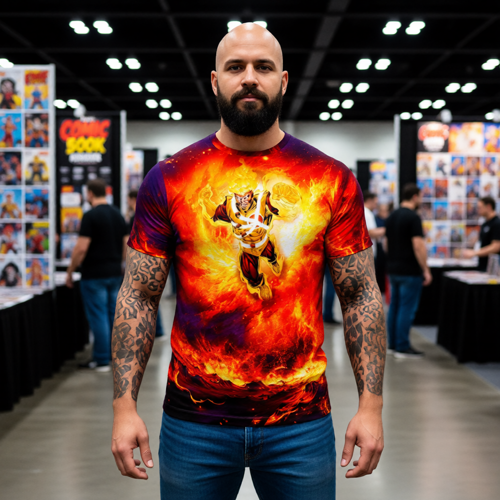 FIRESTORM BURST OVER PRINT SHIRT AND TANK TOP - REFRESH