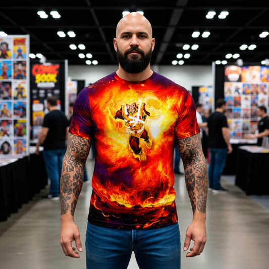 FIRESTORM BURST OVER PRINT SHIRT AND TANK TOP - REFRESH