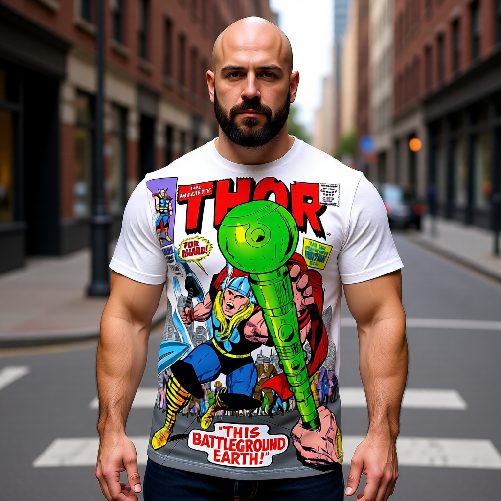 THOR 141 OVER PRINT SHIRT AND TANK TOP - JACK KIRBY ART – BEARDEDSHIRTS