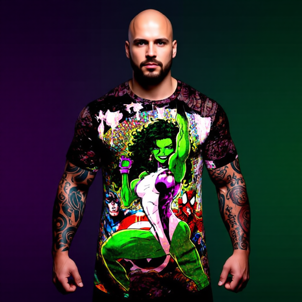 SHE-HULK 1 V2 OVER PRINT SHIRT AND TANK TOP- KAARE ANDREWS VARIANT