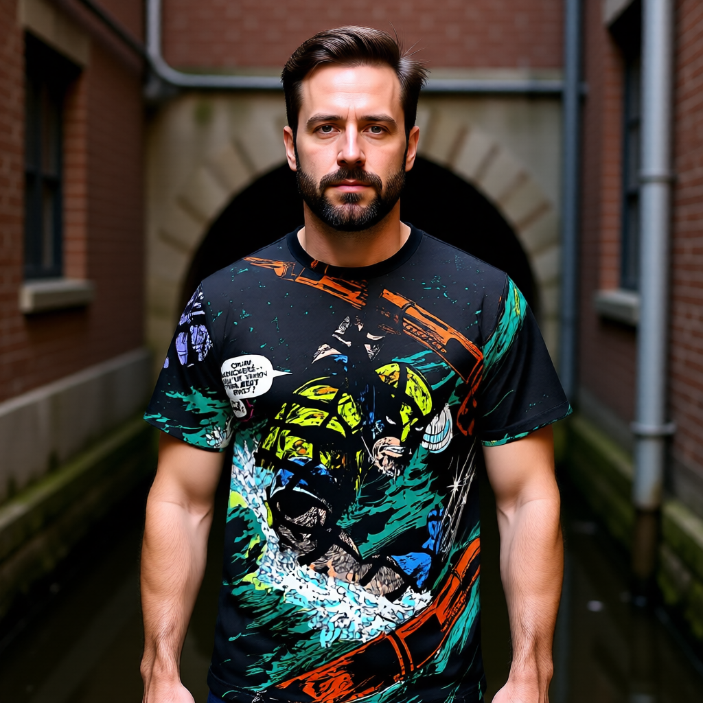 WOVLERINE IN THE SEWER ALL OVER PRINT SHIRT AND TANK - WOLVERINE PANEL FROM XMEN 132