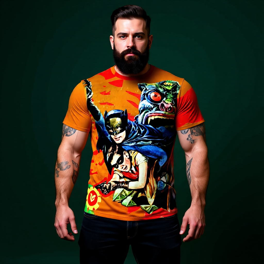 BATMANGA PIN UP ALL OVER PRINT SHIRT AND TANK TOP