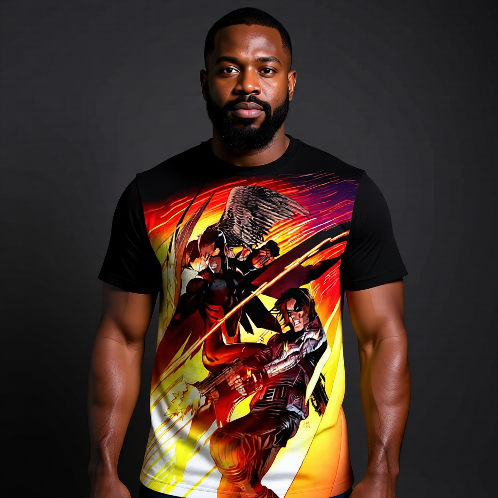 FALCON WINTER SOLDIER 1 OVER PRINT SHIRT AND TANK TOP