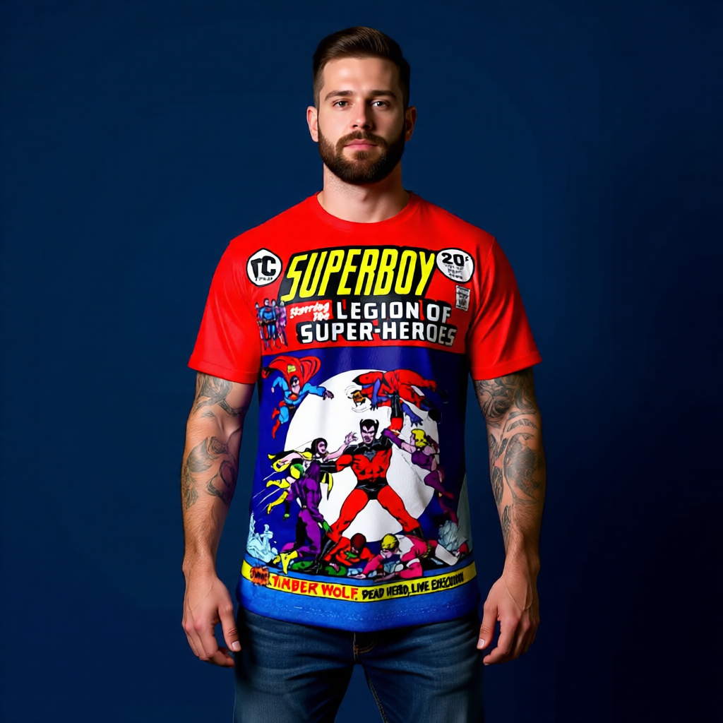 SUPERBOY 197 OVER PRINT SHIRT AND TANK TOP