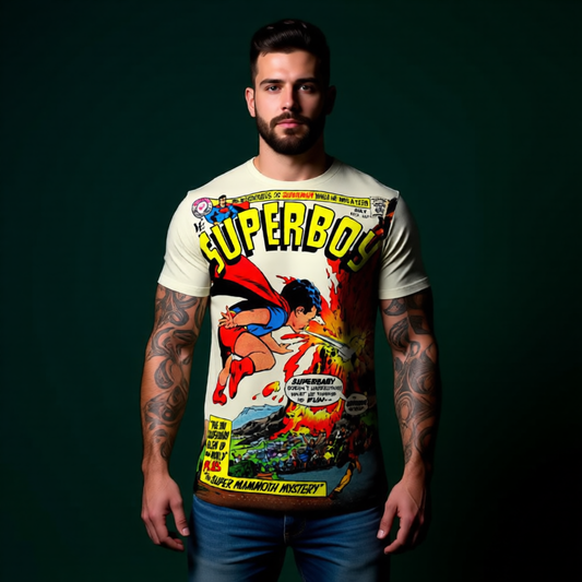 SUPERBOY 167 OVER PRINT SHIRT AND TANK TOP - NEAL ADAMS ART