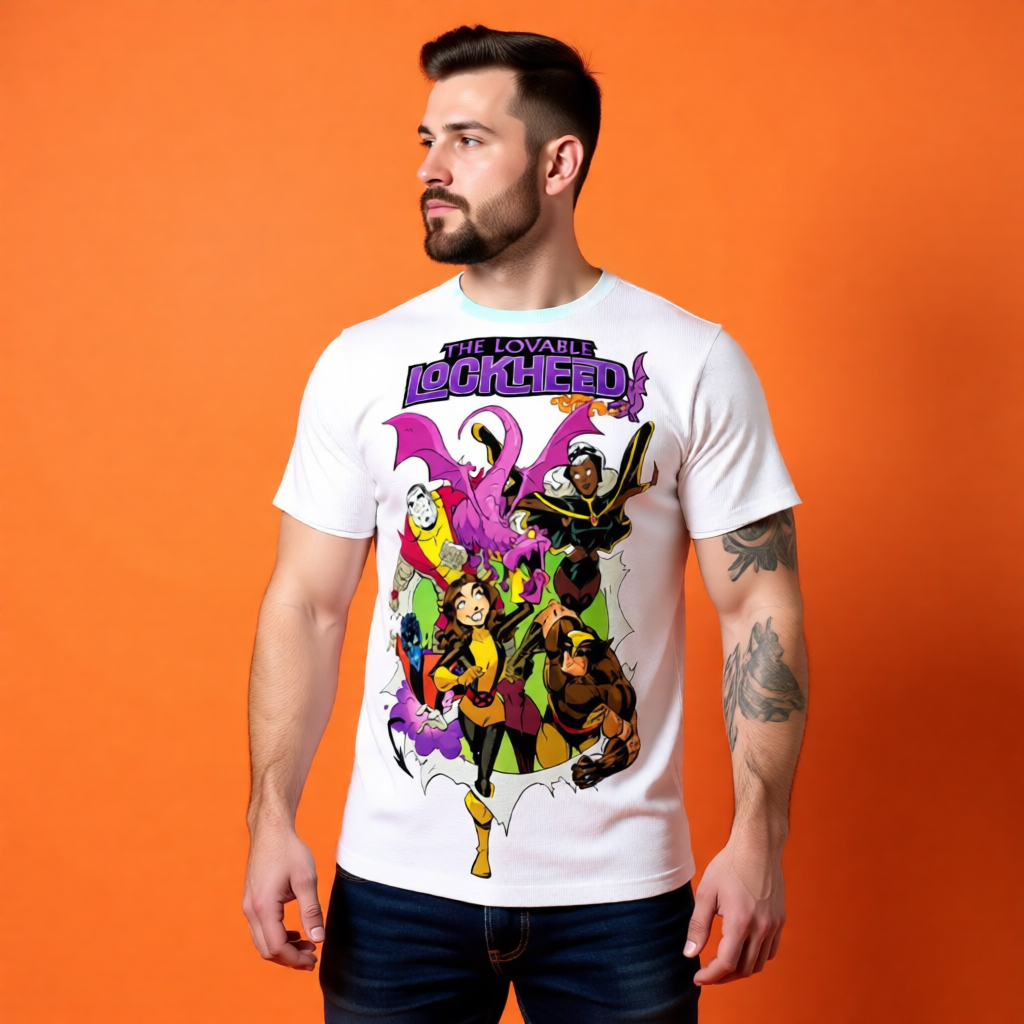 LOVABLE LOCKHEED OVER PRINT SHIRT AND TANK TOP -BOB LAYTON ART