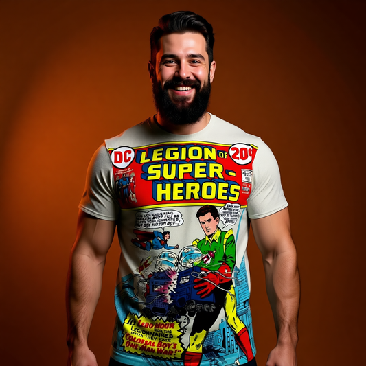 LEGION OF SUPERHEROES 2 V1 OVER PRINT SHIRT AND TANK TOP