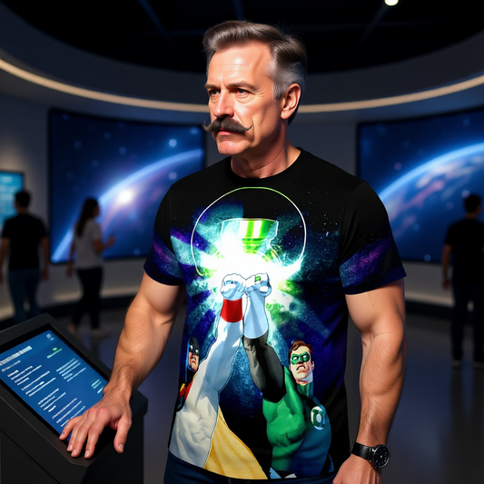 SPACE GHOST GREEN LANTERN PIN UP ALL OVER PRINT SHIRT AND TANK TOP