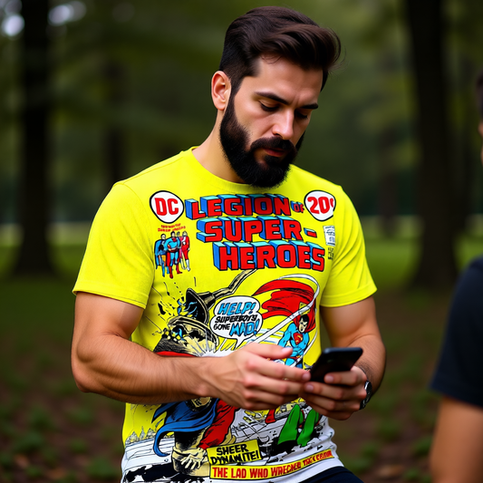 LEGION OF SUPERHEROES 1 V1 OVER PRINT SHIRT AND TANK TOP - SUPERBOY