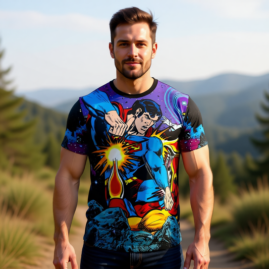 SUPERBOY 222 PIN UP OVER PRINT SHIRT AND TANK TOP - SUPERBOY