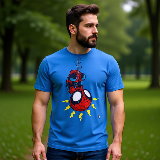 YOUNG SPIDERMAN  PIN UP OVER PRINT SHIRT AND TANK TOP - SKOTTIE YOUNG ART