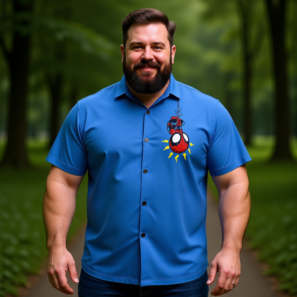 YOUNG SPIDERMAN  PIN UP OVER PRINT SHIRT AND TANK TOP - SKOTTIE YOUNG ART