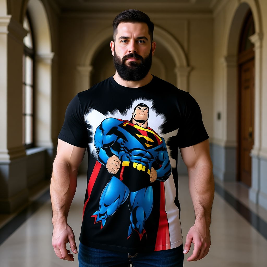 SUPERMAN 168 PINUP OVER PRINT SHIRT AND TANK TOP - ED MCGUINESS ART