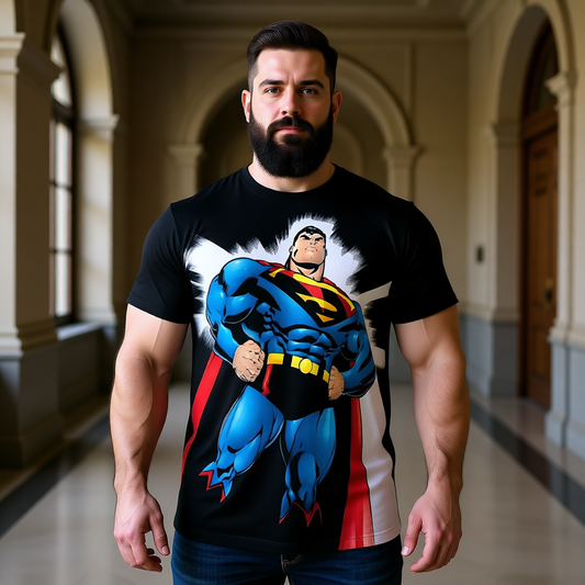 SUPERMAN 168 PINUP OVER PRINT SHIRT AND TANK TOP - ED MCGUINESS ART