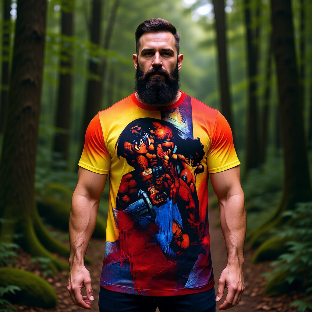 CONAN PIN UP OVER PRINT SHIRT AND TANK TOP - BISLEY ART